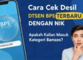 Cara Cek Desil DTSEN BPS 2026 Pakai NIK KTP, Penentu Penerima Bansos
