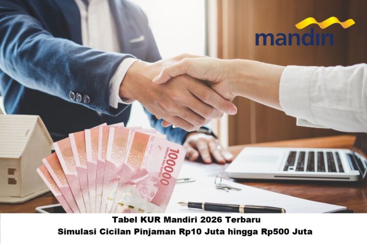 Tabel KUR Mandiri 2026 Terbaru: Simulasi Cicilan Pinjaman Rp10 Juta hingga Rp500 Juta