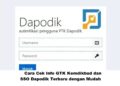 Cara Cek Info GTK Kemdikbud dan SSO Dapodik Terbaru dengan Mudah