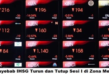 Penyebab IHSG Turun dan Tutup Sesi I di Zona Merah