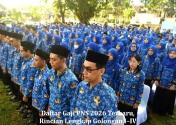 Daftar Gaji PNS 2026 Terbaru, Rincian Lengkap Golongan I–IV