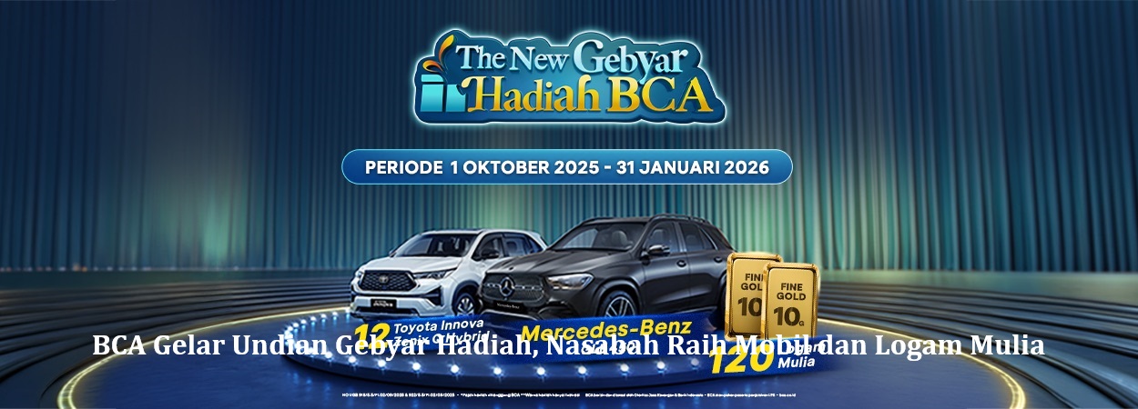 BCA Gelar Undian Gebyar Hadiah, Nasabah Raih Mobil dan Logam Mulia