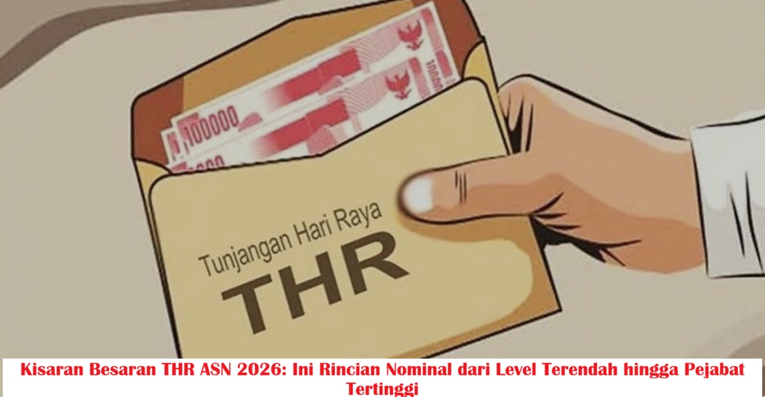 Kisaran Besaran THR ASN 2026: Ini Rincian Nominal dari Level Terendah hingga Pejabat Tertinggi