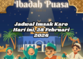 Jadwal Imsak Karo Hari ini, 28 Februari 2026