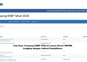 Cek Daya Tampung SNBP 2026 di Laman Resmi SNPMB, Lengkap dengan Jadwal Pendaftaran