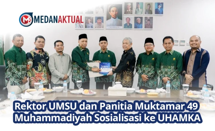 Rektor UMSU dan Panitia Muktamar 49 Muhammadiyah Sosialisasi ke UHAMKA