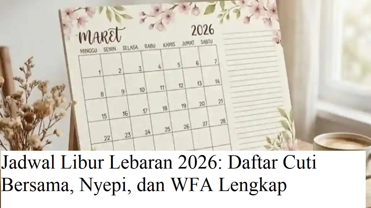 Jadwal Libur Lebaran 2026: Daftar Cuti Bersama, Nyepi, dan WFA Lengkap