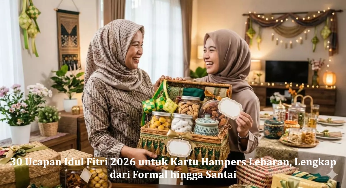 30 Ucapan Idul Fitri 2026 untuk Kartu Hampers Lebaran, Lengkap dari Formal hingga Santai