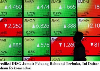 Prediksi IHSG Jumat: Peluang Rebound Terbuka, Ini Daftar Saham Rekomendasi