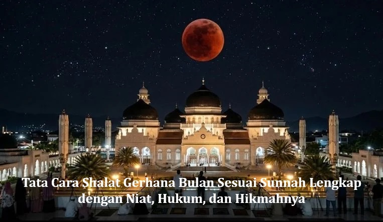 Tata Cara Shalat Gerhana Bulan Sesuai Sunnah Lengkap dengan Niat, Hukum, dan Hikmahnya