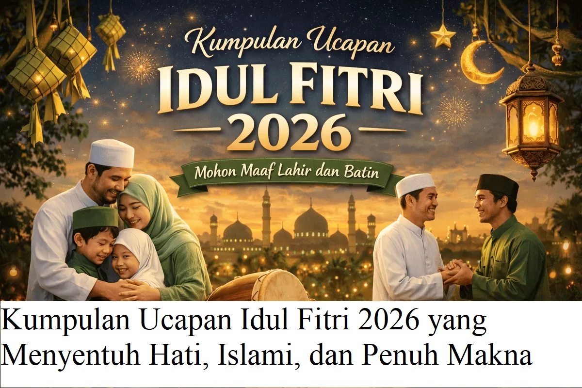 Kumpulan Ucapan Idul Fitri 2026 yang Menyentuh Hati, Islami, dan Penuh Makna
