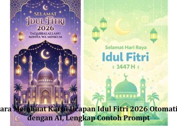 Cara Membuat Kartu Ucapan Idul Fitri 2026 Otomatis dengan AI, Lengkap Contoh Prompt