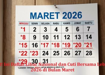 Catat! Ini Daftar Libur Nasional dan Cuti Bersama Lebaran 2026 di Bulan Maret