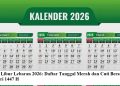 Jadwal Libur Lebaran 2026: Daftar Tanggal Merah dan Cuti Bersama Idul Fitri 1447 H