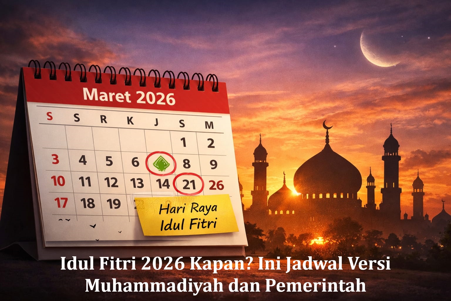 Idul Fitri 2026 Kapan? Ini Jadwal Versi Muhammadiyah dan Pemerintah