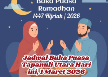 Jadwal Buka Puasa Tapanuli Utara Hari ini, 1 Maret 2026