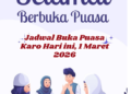 Jadwal Buka Puasa Karo Hari ini, 1 Maret 2026