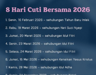 Jadwal Cuti Bersama Lebaran 2026 Resmi Pemerintah