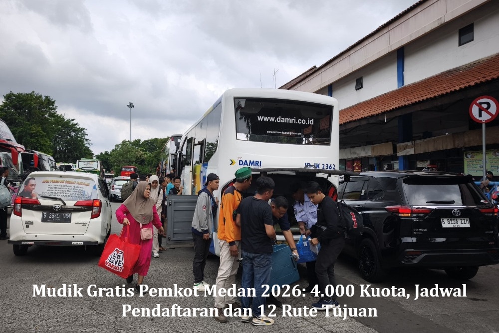 Mudik Gratis Pemkot Medan 2026: 4.000 Kuota, Jadwal Pendaftaran dan 12 Rute Tujuan