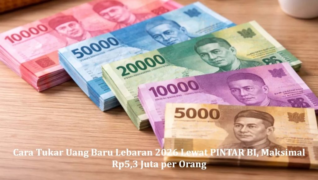 Cara Tukar Uang Baru Lebaran 2026 Lewat PINTAR BI, Maksimal Rp5,3 Juta per Orang