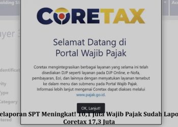 Pelaporan SPT Meningkat! 10,1 Juta Wajib Pajak Sudah Lapor, Coretax 17,3 Juta