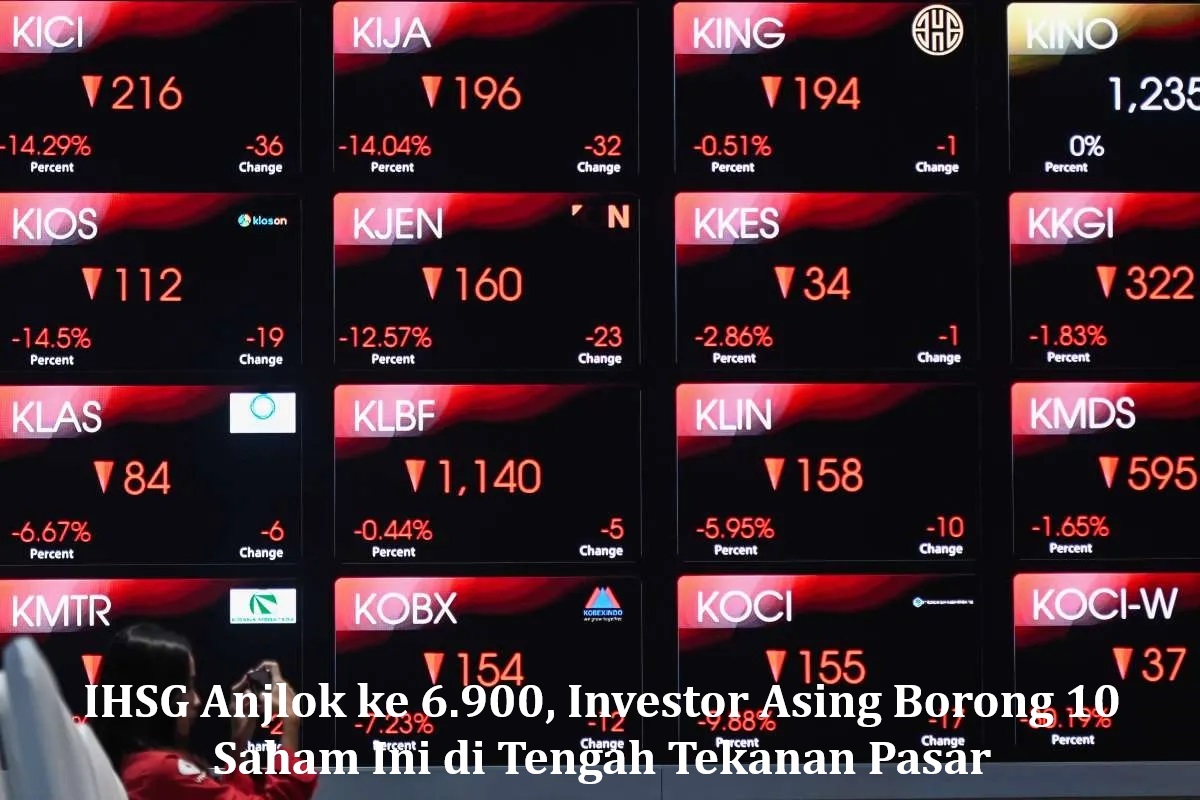 IHSG Anjlok ke 6.900, Investor Asing Borong 10 Saham Ini di Tengah Tekanan Pasar