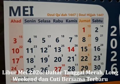 Libur Mei 2026: Daftar Tanggal Merah, Long Weekend dan Cuti Bersama Terbaru