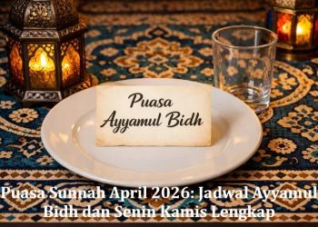 Puasa Sunnah April 2026: Jadwal Ayyamul Bidh dan Senin Kamis Lengkap