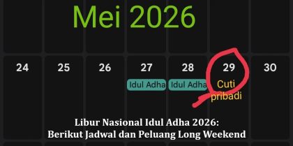 Libur Nasional Idul Adha 2026: Berikut Jadwal dan Peluang Long Weekend