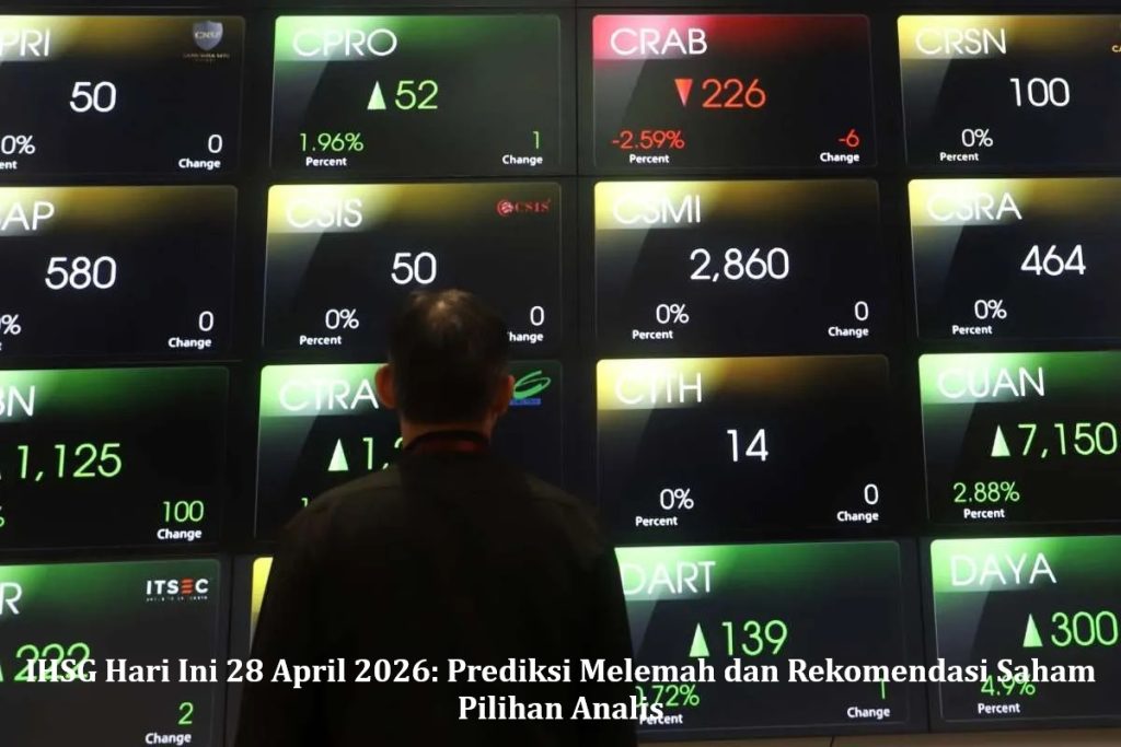 IHSG Hari Ini 28 April 2026: Prediksi Melemah dan Rekomendasi Saham Pilihan Analis