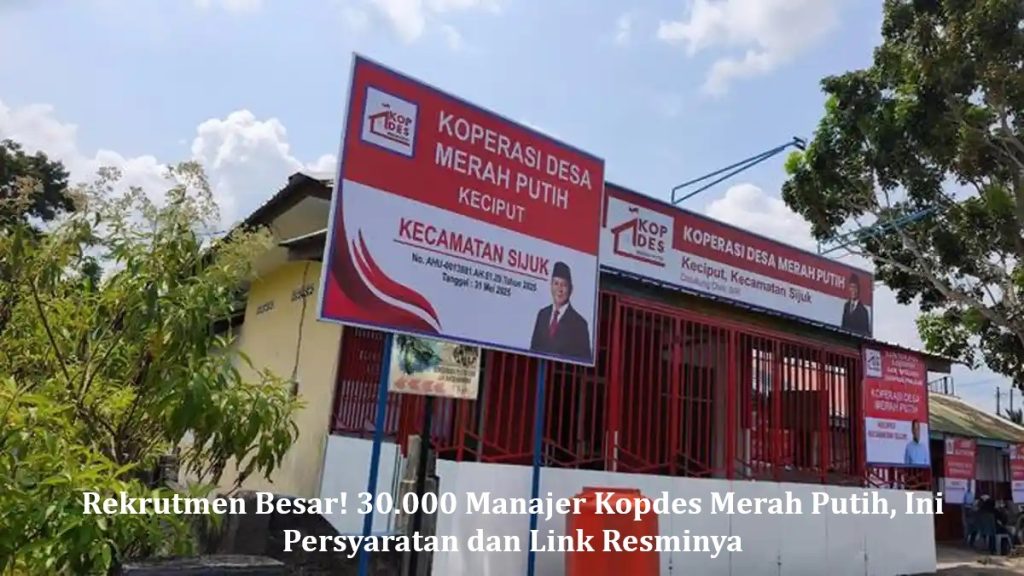 Rekrutmen Besar! 30.000 Manajer Kopdes Merah Putih, Ini Persyaratan dan Link Resminya