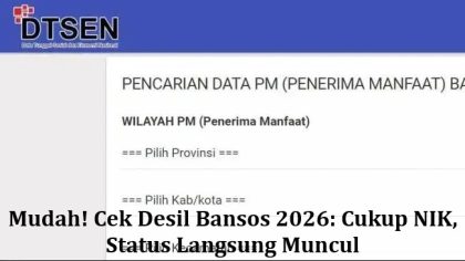Mudah! Cek Desil Bansos 2026: Cukup NIK, Status Langsung Muncul
