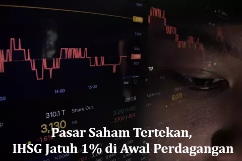 Pasar Saham Tertekan, IHSG Jatuh 1% di Awal Perdagangan