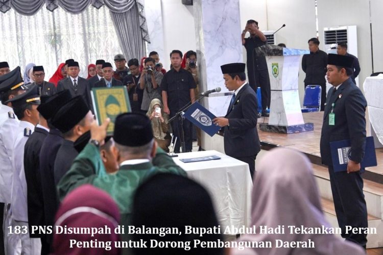 183 PNS Disumpah di Balangan, Bupati Abdul Hadi Tekankan Peran Penting untuk Dorong Pembangunan Daerah