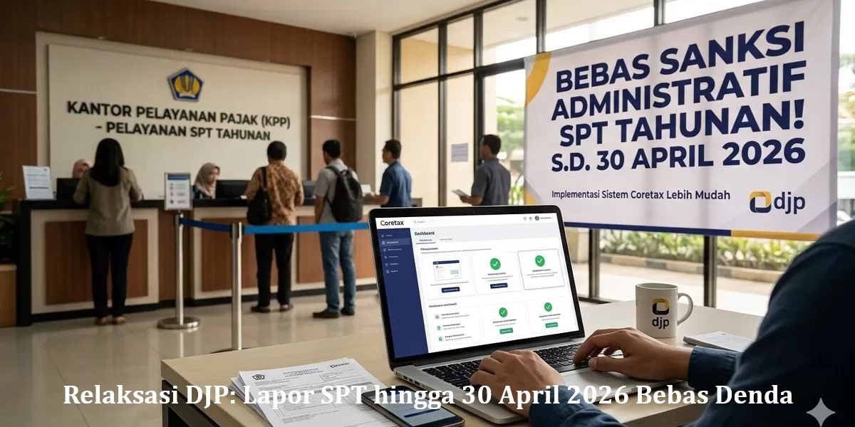 Relaksasi DJP: Lapor SPT hingga 30 April 2026 Bebas Denda