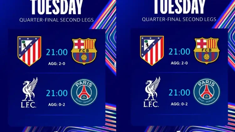 Jadwal Liga Champions Malam Ini: Atletico Madrid vs Barcelona dan Liverpool vs PSG Leg Kedua
