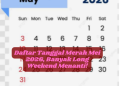 Daftar Tanggal Merah Mei 2026, Banyak Long Weekend Menanti!