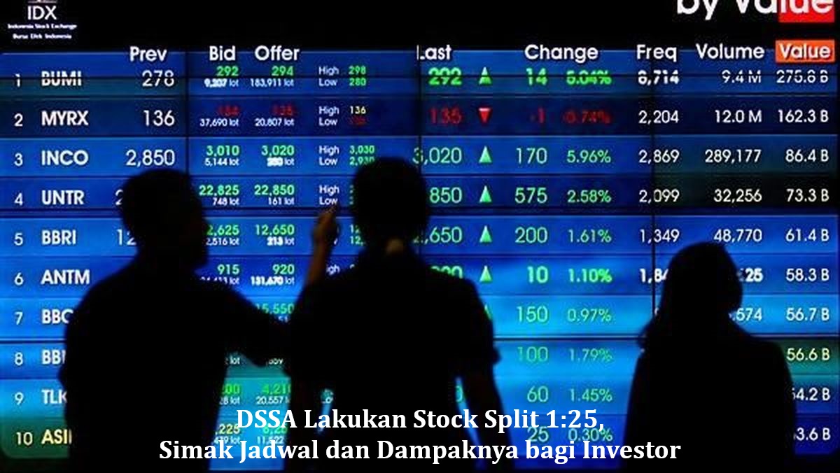 DSSA Lakukan Stock Split 1:25, Simak Jadwal dan Dampaknya bagi Investor