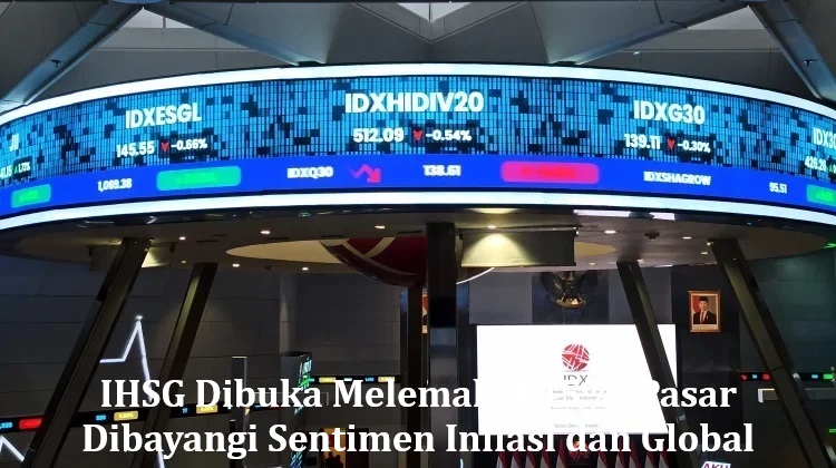 IHSG Dibuka Melemah 0,45%, Pasar Dibayangi Sentimen Inflasi dan Global