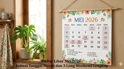 Daftar Libur Mei 2026: Jadwal Tanggal Merah dan 3 Long Weekend Lengkap