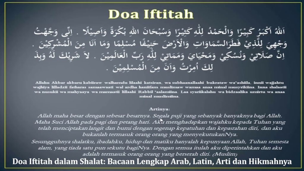 Doa Iftitah dalam Shalat: Bacaan Lengkap Arab, Latin, Arti dan Hikmahnya