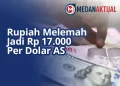 Rupiah Melemah Jadi Rp 17.000 Per Dolar AS