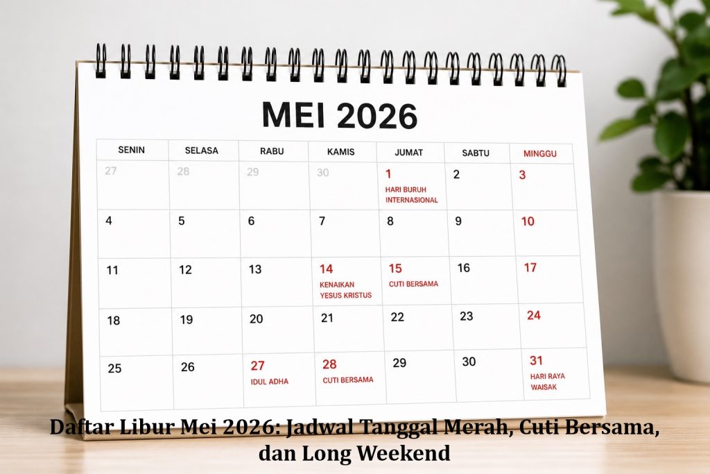 Daftar Libur Mei 2026: Jadwal Tanggal Merah, Cuti Bersama, dan Long Weekend
