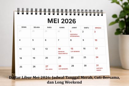 Daftar Libur Mei 2026: Jadwal Tanggal Merah, Cuti Bersama, dan Long Weekend