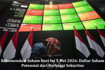 Rekomendasi Saham Hari Ini 5 Mei 2026: Daftar Saham Potensial dari Berbagai Sekuritas