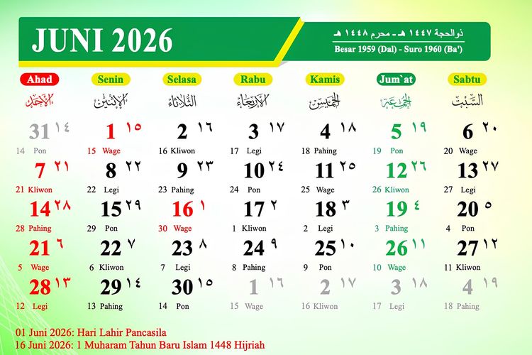 Jadwal Libur Sekolah Juni 2026 Lengkap di Berbagai Daerah