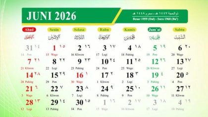 Kalender Juni 2026